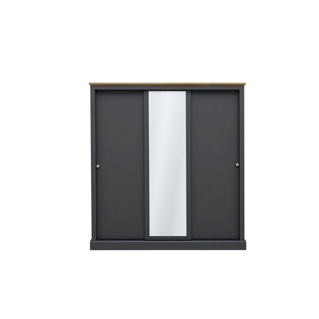 Dagwood 3 Door Sliding Wardrobe Charcoal