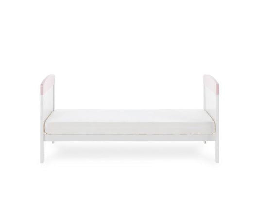 Elephants Pink Cot Bed + Fibre Mattress