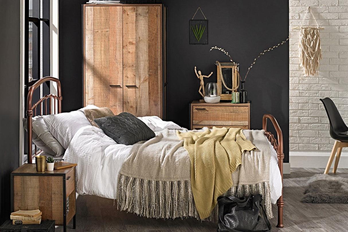 Harben 3 Drawer Chest Distressed Oak Effect
