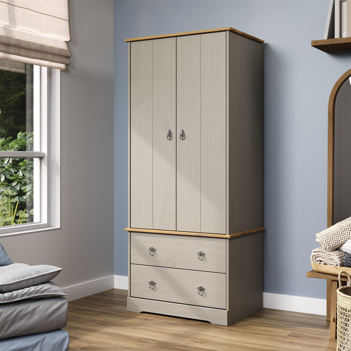 Corona Classic 2 door, 2 drawer wardrobe