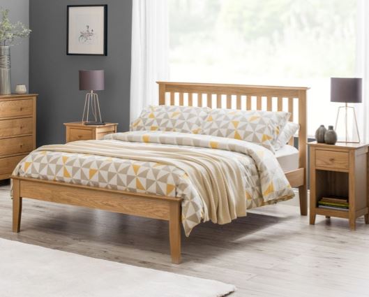 Salerno Shaker Double Bed - Oak