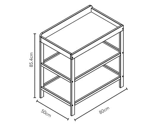 Blakely Changing Unit - Warm Grey