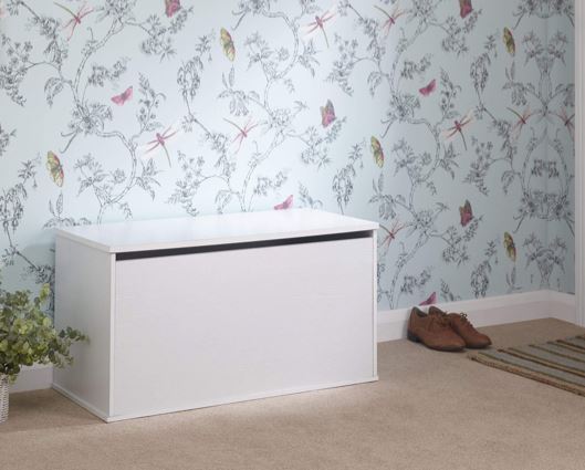 Princeton Ottoman Storage Box-White