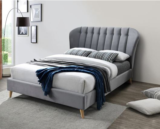 Elm Small Double Bed - Grey