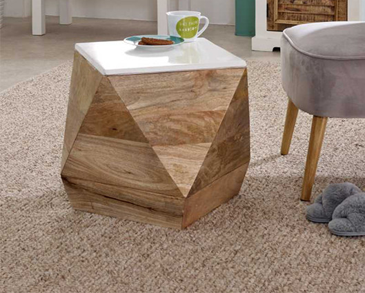 Arianna Side Table Solid Mango Wood