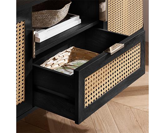 Noah 2 Door 1 Drawer TV Unit - Black