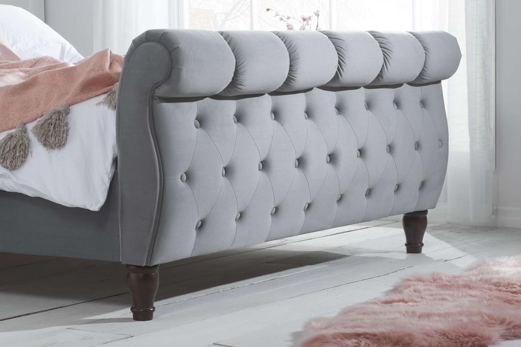 Compton King Bed - Grey