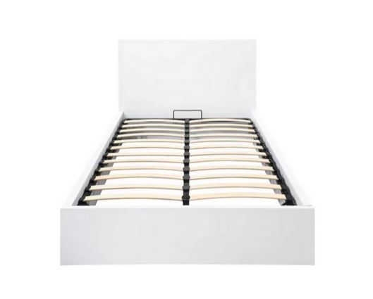 Oslo Double Ottoman Bed - White