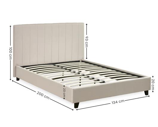 Aylen Bed Oatmeal - Small Double
