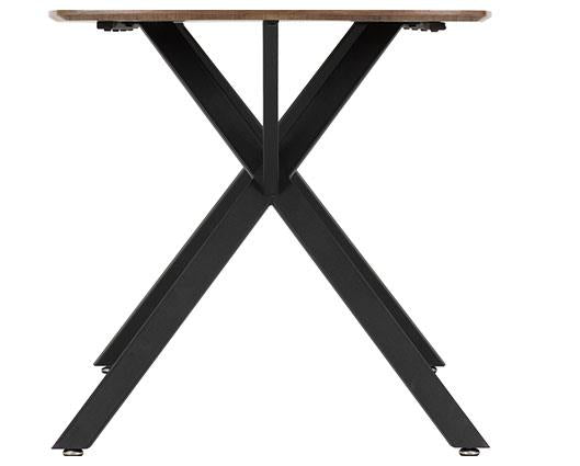 ATHENS RECT & AVERY DINING SET (X4 CHAIRS) - MEDIUM OAK EFFECT/EMERALD GREEN VELVET