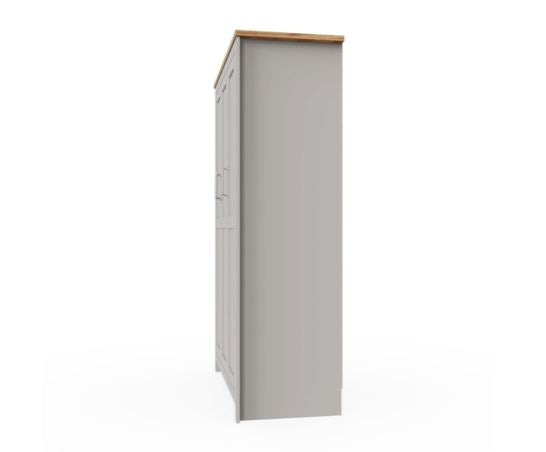 Lincoln 3 Door Wardrobe- Light Grey