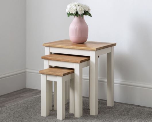 Cacey Nest Of 3 Tables-White & Oak