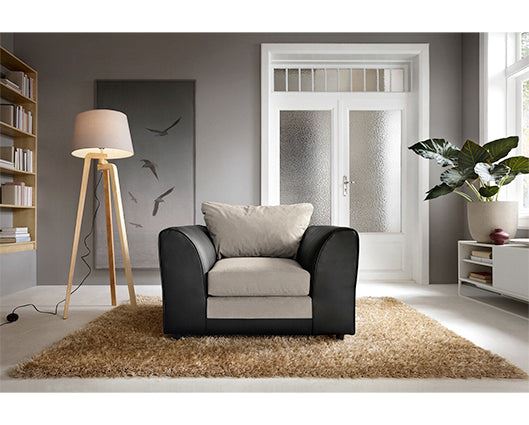 Dan Armchair - Brown & Beige