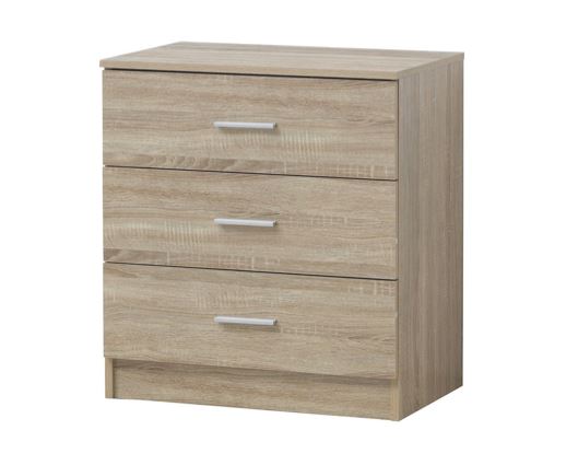 3 Piece Bedroom Set 3 Drawer-White