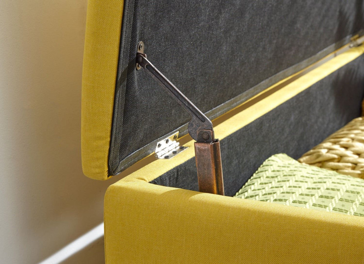 Scorento Ottoman Storage Unit-Mustard