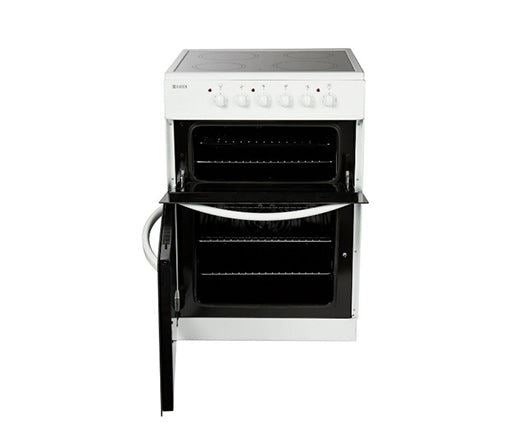 Haden HE60DOMW 60cm Double Cavity Electric Cooker with Ceramic Hob