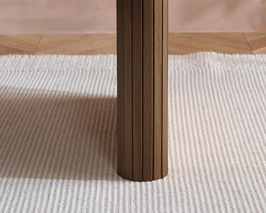 Axel Oval Fluted Dining Table - Walnut