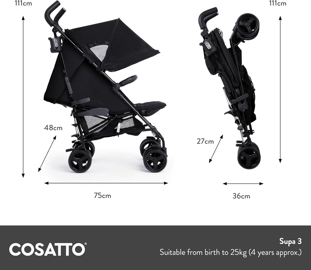 Supa 3 Stroller - Beep Beep