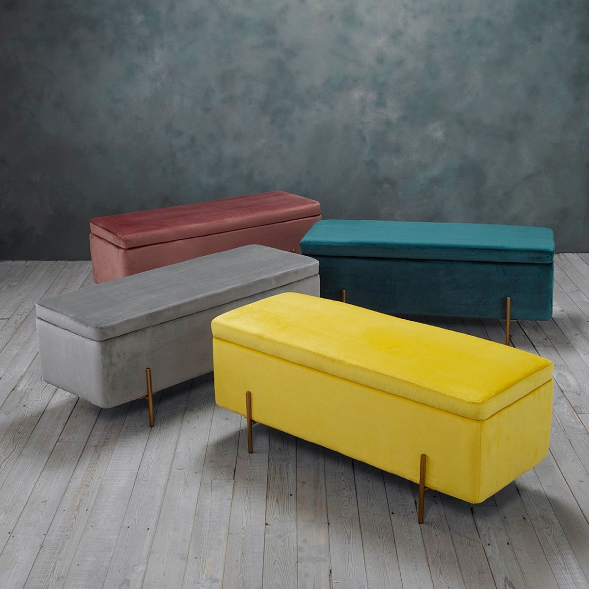 Laretta Storage Ottoman Pink