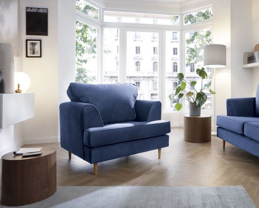 Hollie Armchair - Oxford Blue