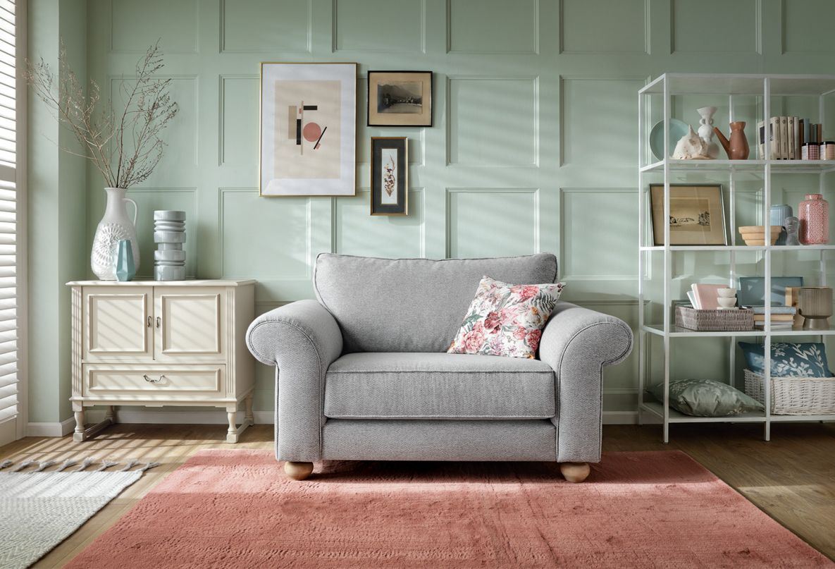 Iris Love Seat - Light Grey