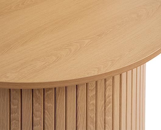 Axel Round Fluted Coffee Table - Oak