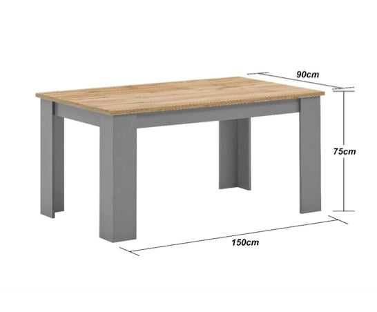 Lisbon Dining Table 150cm with 2 Benches & Stools Set