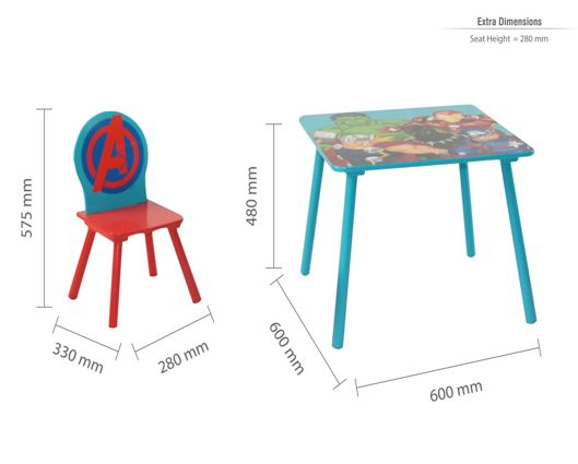 Avengers Table & 2 Chairs