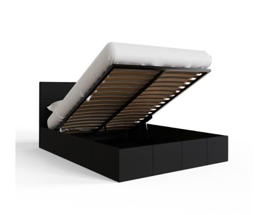 King End Lift Ottoman Bed-Black