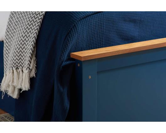 Phoenix Single Ottoman Bed - Navy