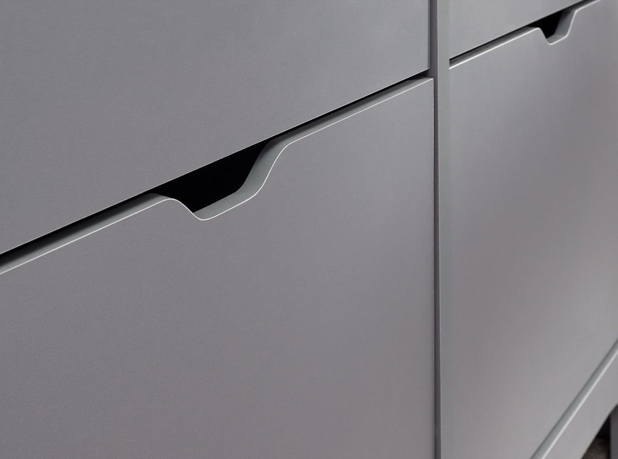 Slim 4 Drawer Shoe Cabinet-Grey
