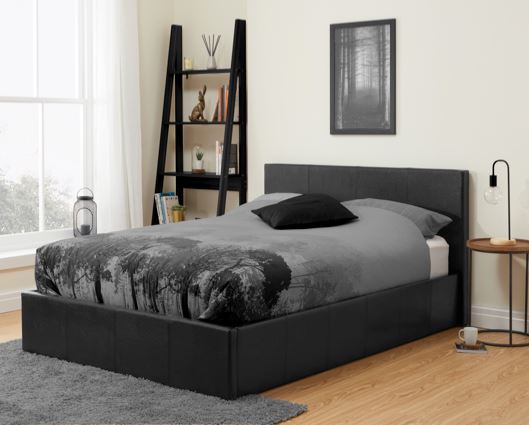 Berlin Ottoman King Bed - Black