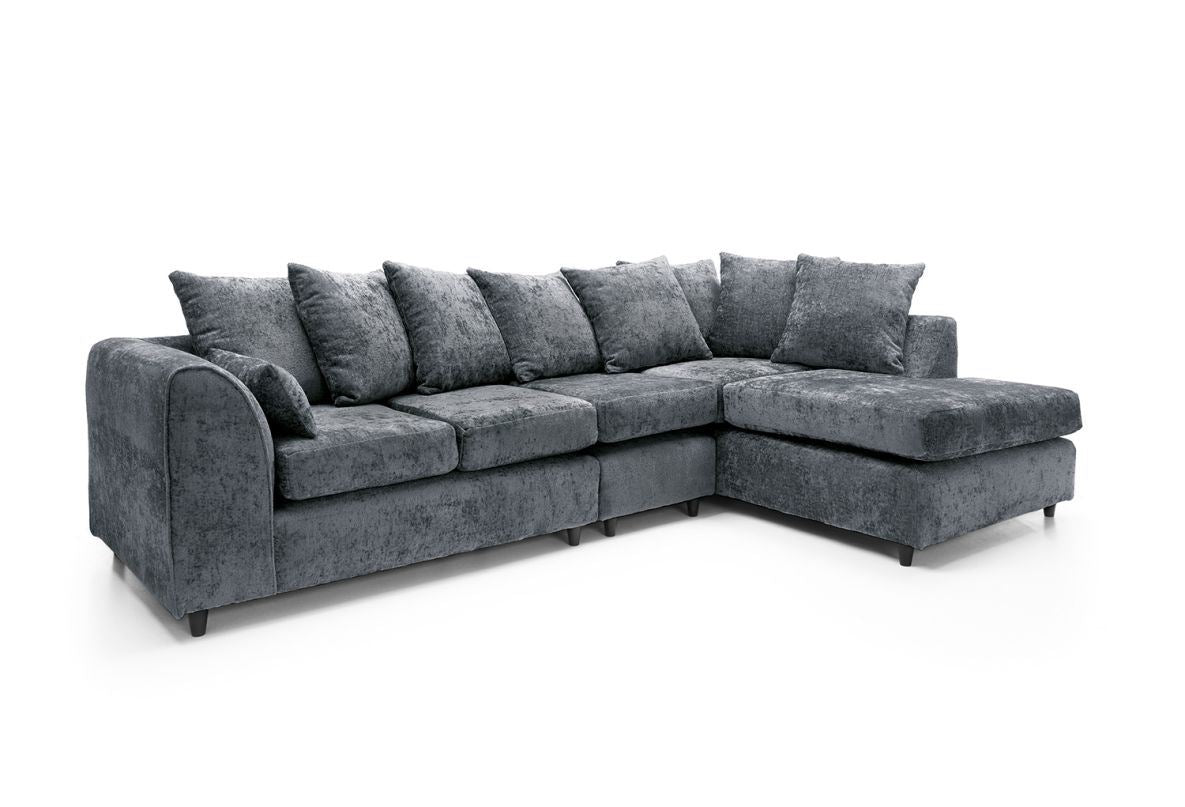 Heidi Right Hand Facing Corner Sofa Plus - Dark Grey