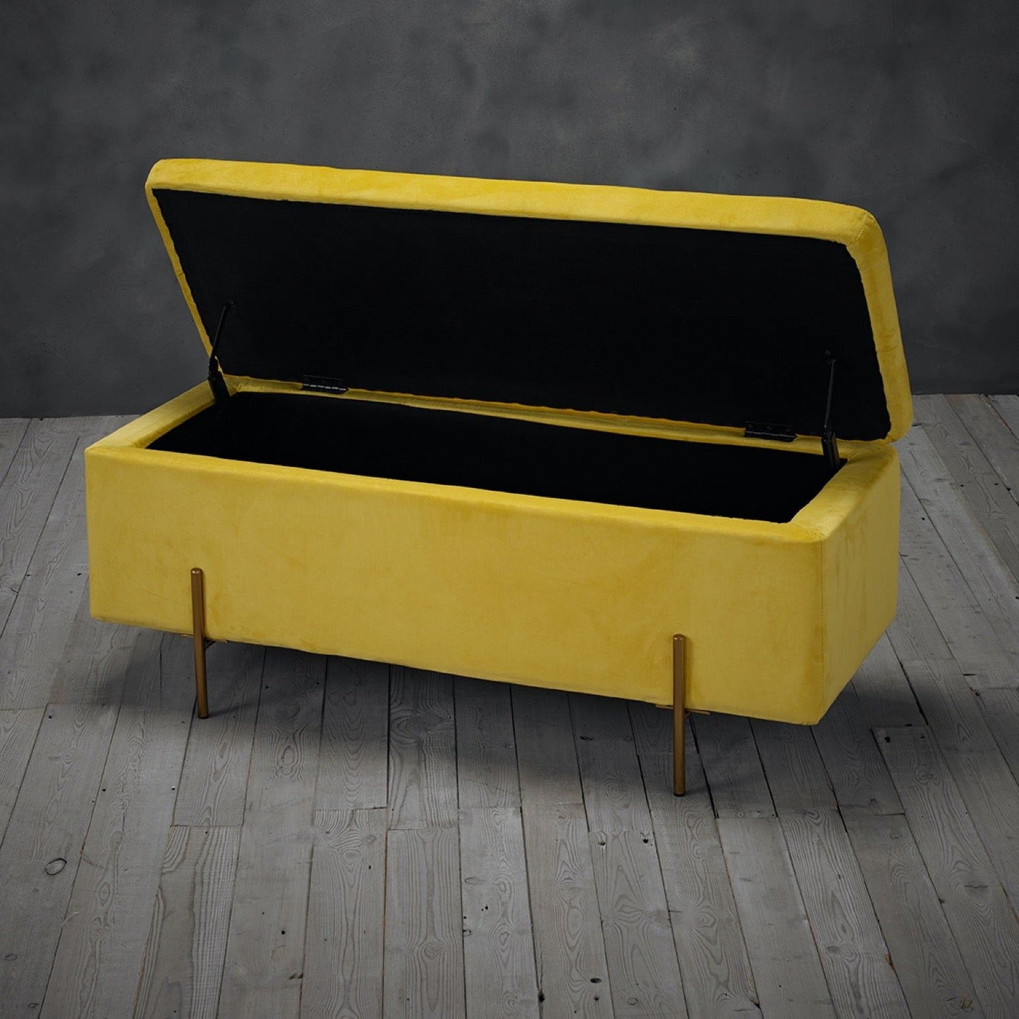 Laretta Storage Ottoman Mustard
