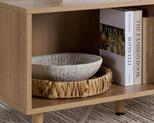 Croxley Rattan Coffee Table - Oak