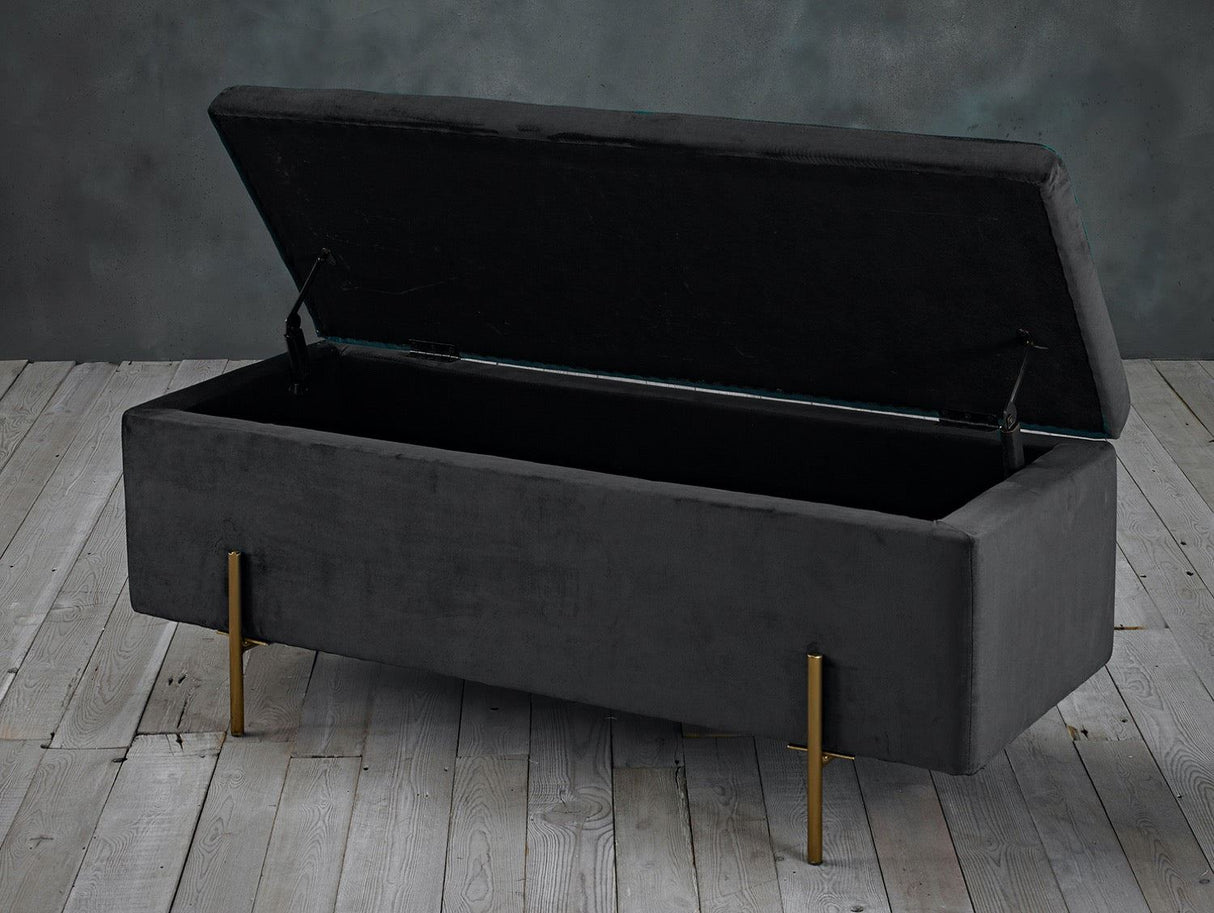 Laretta Storage Ottoman Grey