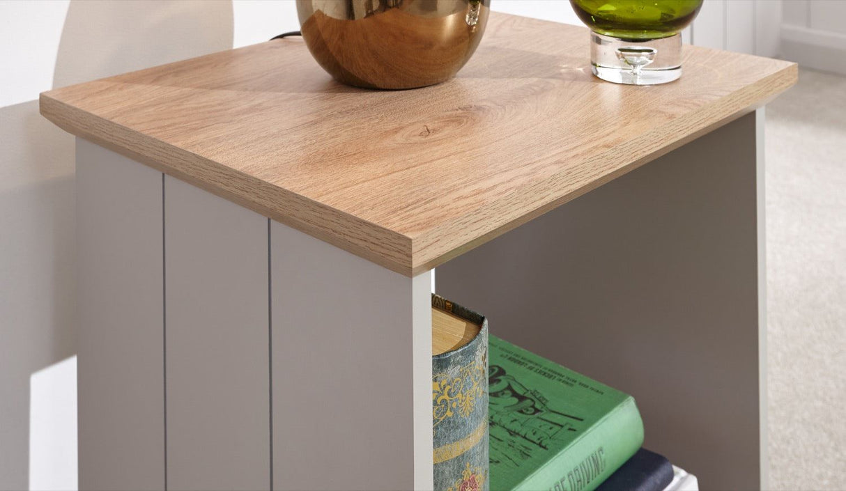 Kinsley Lamp Table-Grey