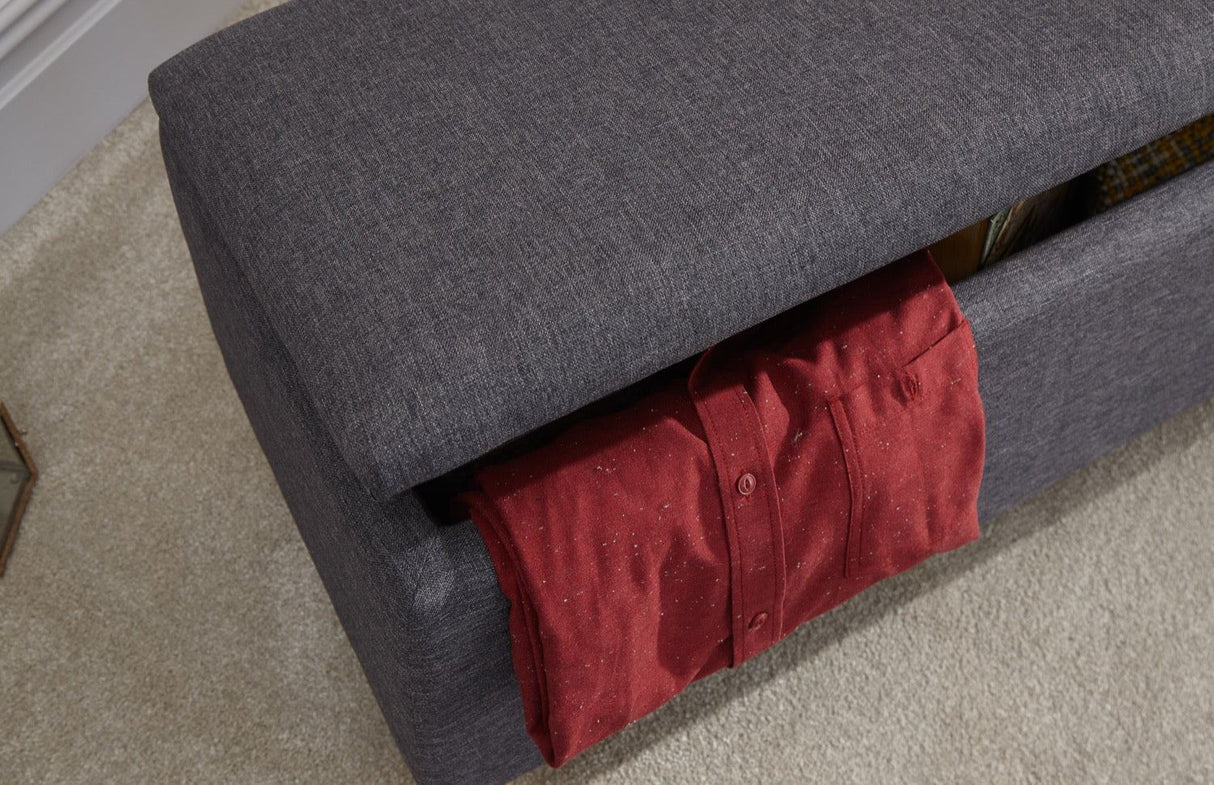 Secreto Ottoman Storage Unit-Charcoal Grey