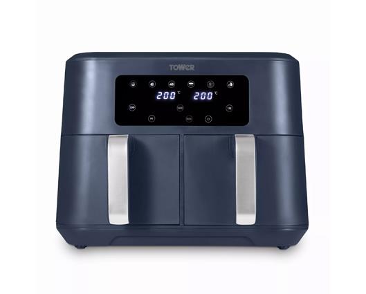 Vortx 8.5 Litre Dual Basket Air Fryer - Midnight