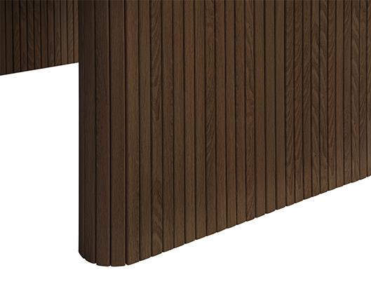 Axel Oval Fluted Dining Table - Walnut