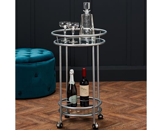 Cali Drinks Trolley- Silver