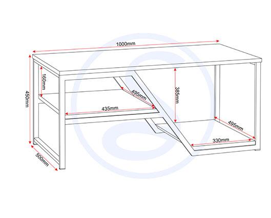 DURHAM COFFEE TABLE - LIGHT OAK EFFECT