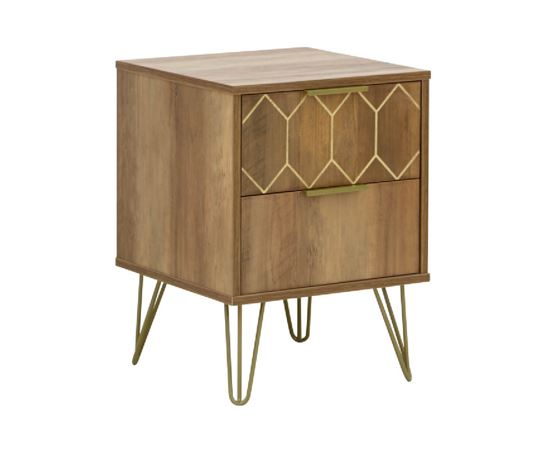 Oslo 2 Drawer Bedside- Mango