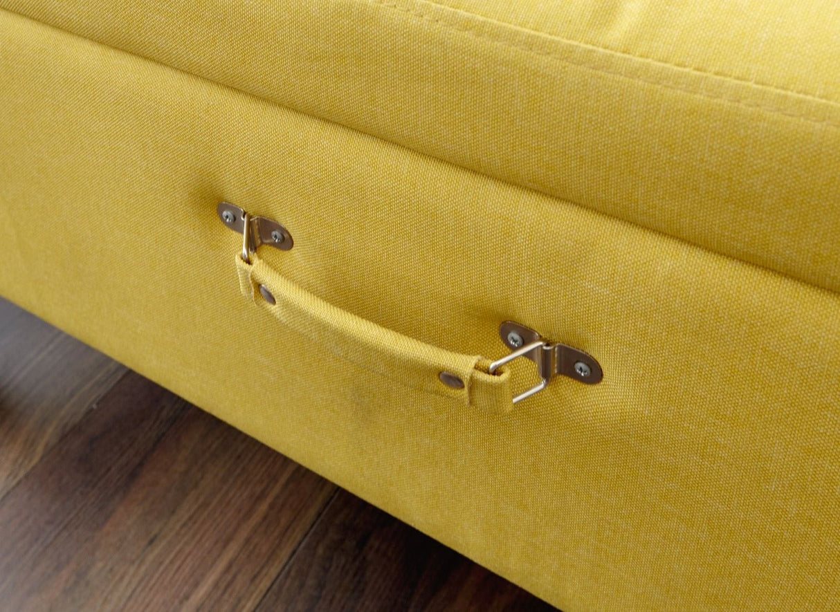 Maisie Large Storage Ottoman-Mustard