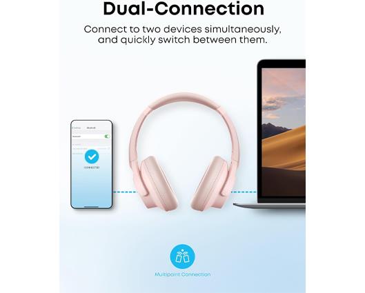 Soundcore Anker Noise Cancelling Headphones - Pink