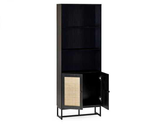 Petra Tall Bookcase- Black
