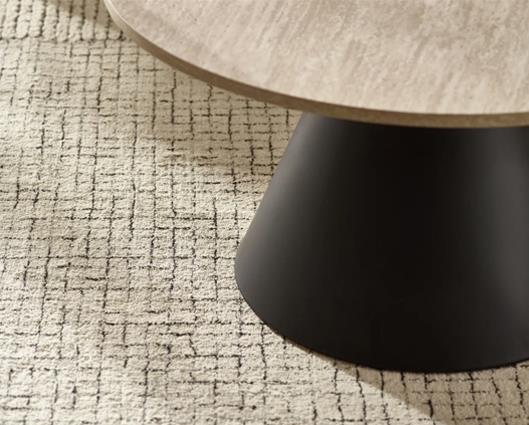 Elgon Coffee and Lamp Table Set Travertine Effect