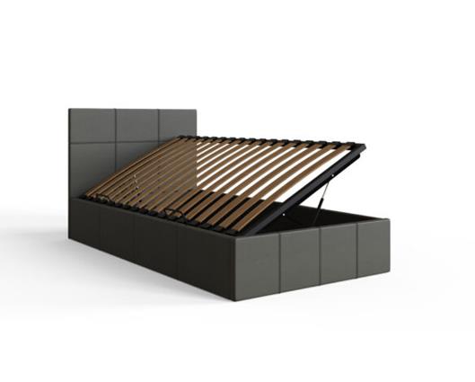 Serena Single Side Lift Ottoman Bed-Grey