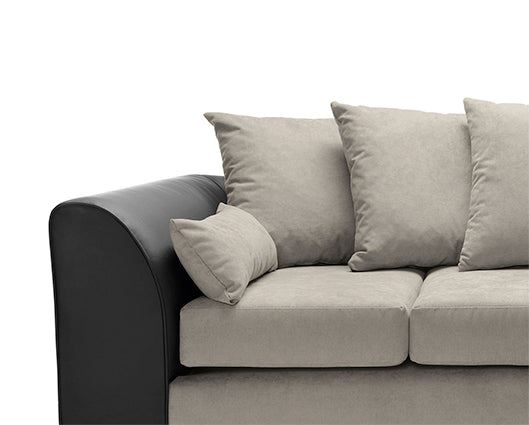Dan Right Hand Facing Corner Sofa - Brown & Beige