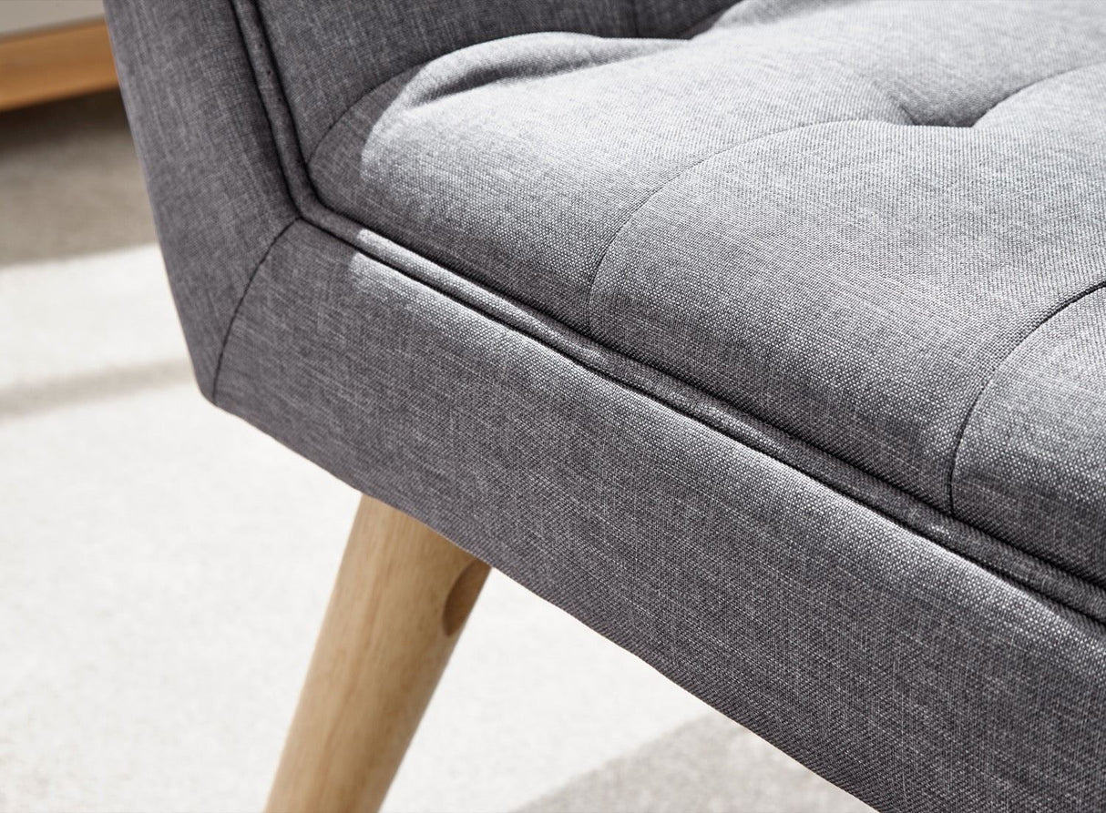 Mula Uplholstered Bench-Dark Grey